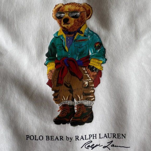 Polo by Ralph Lauren White Sweatshirt with Bear Graphic - Picture 3 of 3